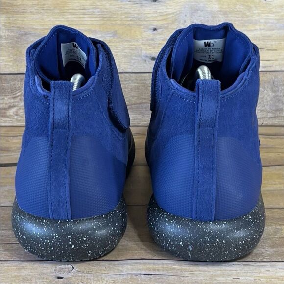 WORLD BOOTS Sz 11 Mens Chukka Moccasin Boots 100% Leather Suede Blue - Picture 9 of 16